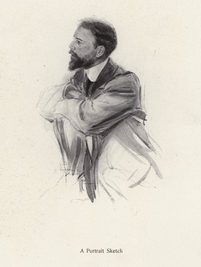 Porträtt av en medelålders man (litho) av Harrison Fisher
