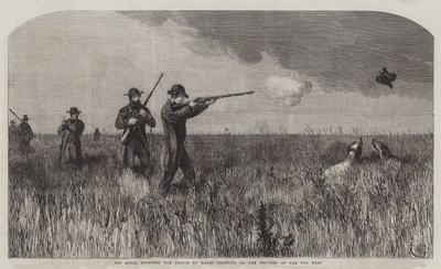 Hans kungliga höghet prinsen av Wales skjuter på prärien i Fjärran Västern. av Harrison William Weir