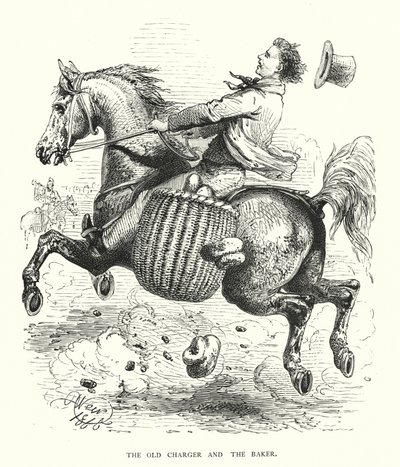 Den gamla laddaren och bagaren (gravyr) av Harrison William Weir