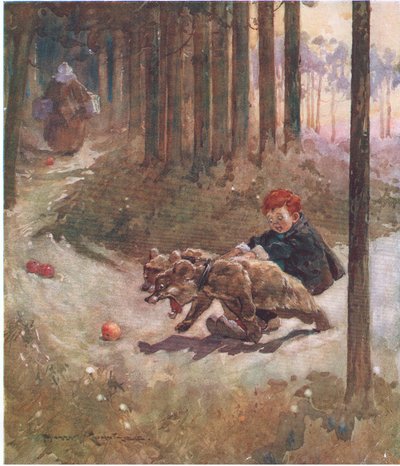 Ett besvärligt team (färg litho) av Harry Rountree