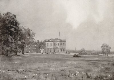 Golfplätze: Trafford Park, das Clubhaus vom achtzehnten Abschlag von Harry (1878-1950) Rountree