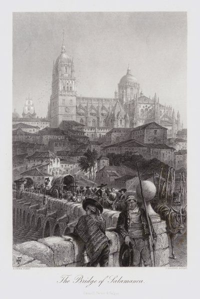 The Bridge of Salamanca (gravyr) av Harry (after) Fenn