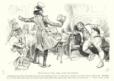 Illustration till Oliver Twist av Charles Dickens (litografi) av Harry (after) Furniss