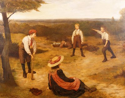 Spelet cricket av Harry Brooker
