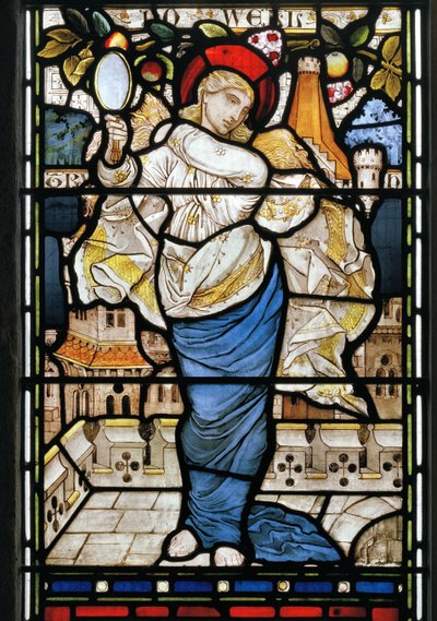 Fåfänga från Piers Plowman av William Langland, 1873 (målat glas) av Harry Burrow