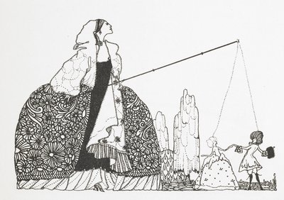 En kvinna som dockmästare. av Harry Clarke