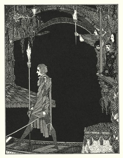 Edgar Allan Poe: Uppdraget (litografi) av Harry Clarke