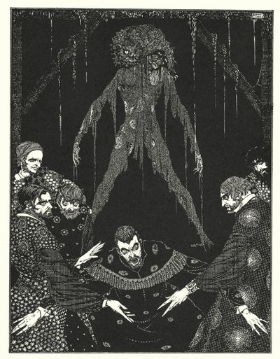 Edgar Allan Poe: Den svarta katten (litografi) av Harry Clarke