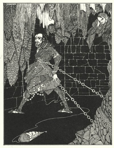 Edgar Allan Poe: The Cask of Amontillado (litografi) av Harry Clarke