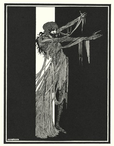 Edgar Allan Poe: The Fall of the House of Usher (litografi) av Harry Clarke