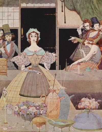 Edgar Allan Poe: Mysteriet med Marie Roget (färglitografi) av Harry Clarke