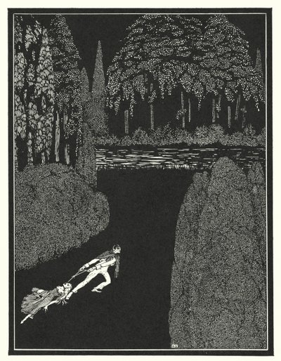 Edgar Allan Poe: Mysteriet med Marie Roget (litografi) av Harry Clarke