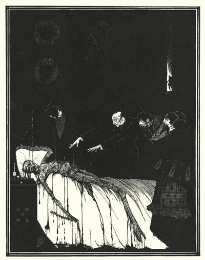 Edgar Allan Poe: Den avlånga lådan (litografi) av Harry Clarke