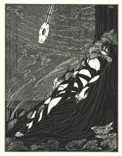 Edgar Allan Poe: Gropen och pendeln (litografi) av Harry Clarke