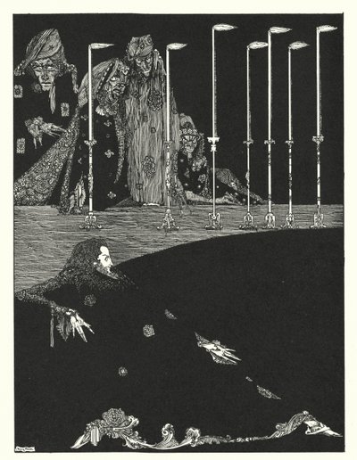 Edgar Allan Poe: The Pit and the Pendulum (litografi) av Harry Clarke