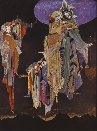 Edgard Allan Poe: The Colloquy of Monos and Una (färglitografi) av Harry Clarke