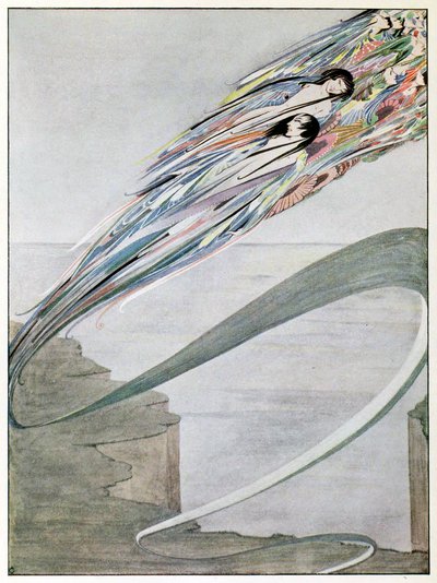 Jag är född av tusen stormar, och grå av de brusande regnet, från Årets på våren, 1920 av Harry Clarke