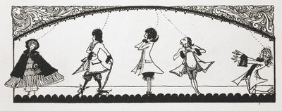Illustration till berättelsen "Det lilla röda ridhättan". av Harry Clarke