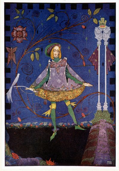 På prinsessans fars grav växte sedan en rosenbuske - Svinherden "" Prinsessan och verandan"" - i "" Sagor"" av Hans Christian Andersen, ill. av Harry Clarke av Harry Clarke