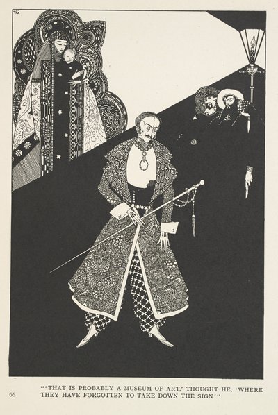 Förmögenhetens galoscher. "Det är nog ett konstmuseum", tänkte han, "där de har glömt att ta ner skylten". av Harry Clarke