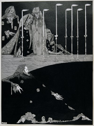 The Pit and the Pendulum, ca 1923 (penna och bläck) av Harry Clarke