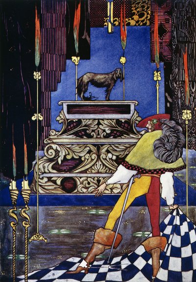 The tinderbox, saga av Hans Christian Andersen (1805-1875), illustration av Harry Clarke (1890-1931) av Harry Clarke