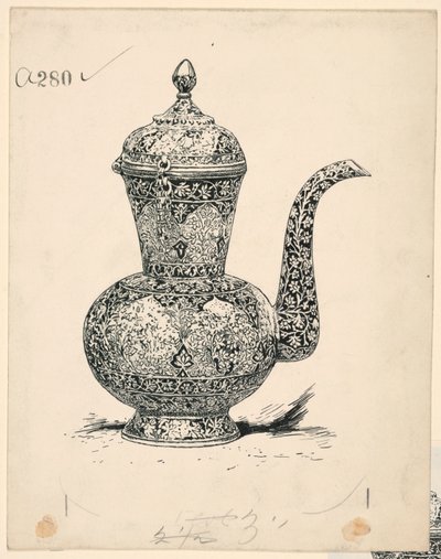Ewer of Solid Silver tillverkad på Ispahan av Harry Fenn