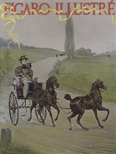 Tandem. Omslag till Le Figaro Illustre, juni 1895 av Harry Finney