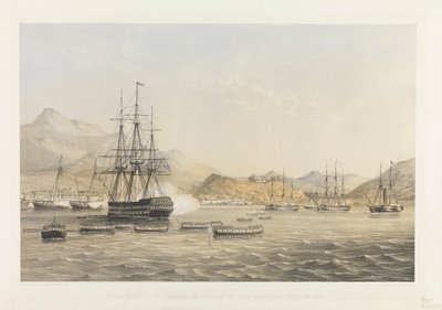 Britternas intag av ön Chusan 5 juli 1840 av Harry Francis Darell