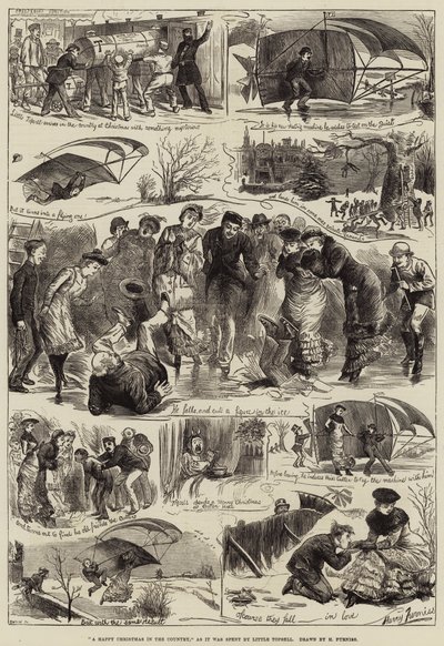 En god jul på landet, som den tillbringades av Little Topsell av Harry Furniss