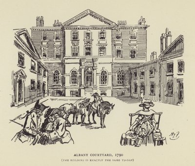 Albany Courtyard, 1790, Byggnaden är exakt densamma idag av Harry Furniss