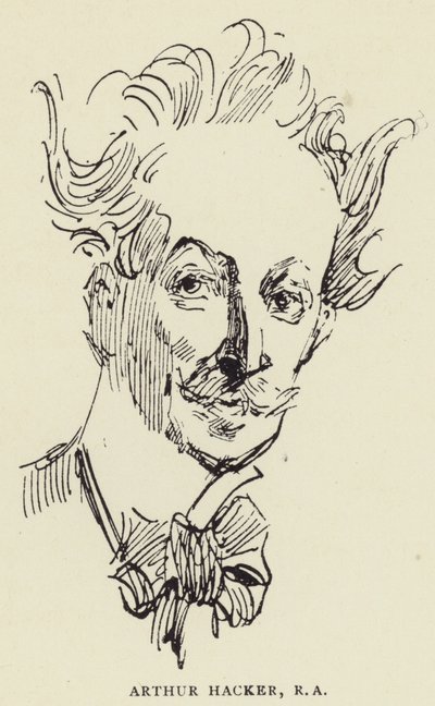 Arthur Hacker, RA av Harry Furniss