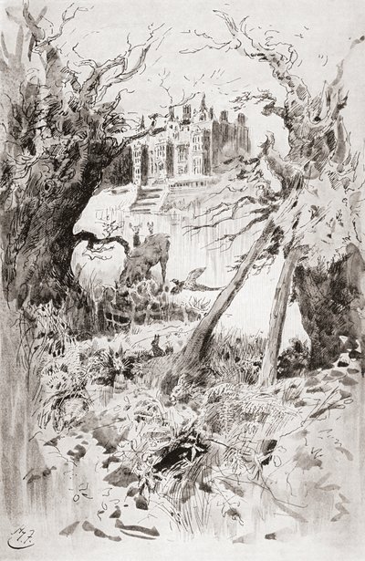 荒涼館。 ハリー・ファーニスによるチャールズ・ディケンズの小説「荒れ果てた家」の挿絵、The Testimonial Edition から、1910 年に出版された.swedish av Harry Furniss