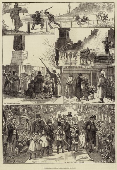 Jullovsskisser i London av Harry Furniss