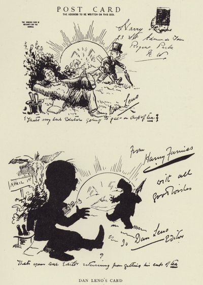 Dan Lenos kort av Harry Furniss