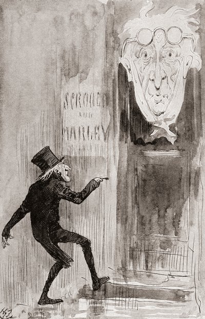 Illustration till A Christmas Carol från The Christmas Books av Charles Dickens av Harry Furniss