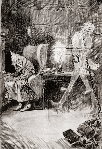 Illustration till A Christmas Carol från The Christmas Books av Charles Dickens av Harry Furniss