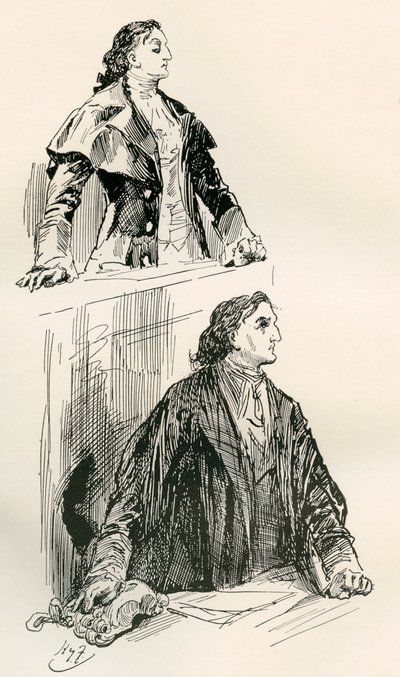 Illustration till Charles Dickens roman A Tale of two citys av Harry Furniss