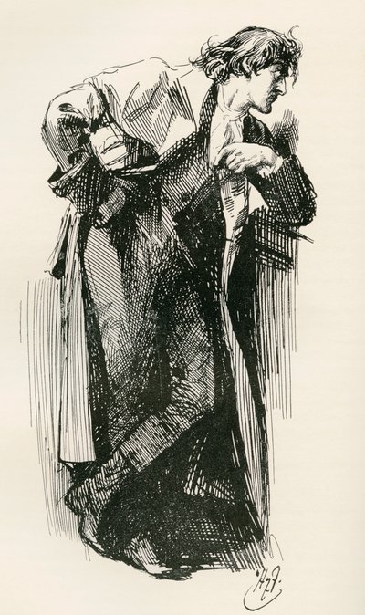 Illustration till Charles Dickens roman A Tale of two citys av Harry Furniss