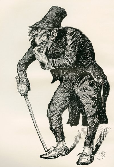 Illustration till Charles Dickens The Old Curiosity Shop av Harry Furniss