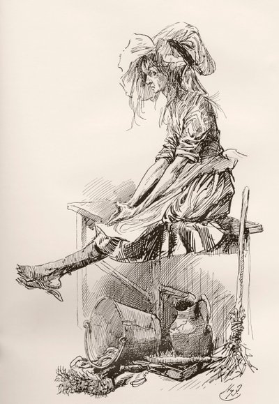 Illustration till Charles Dickens The Old Curiosity Shop av Harry Furniss