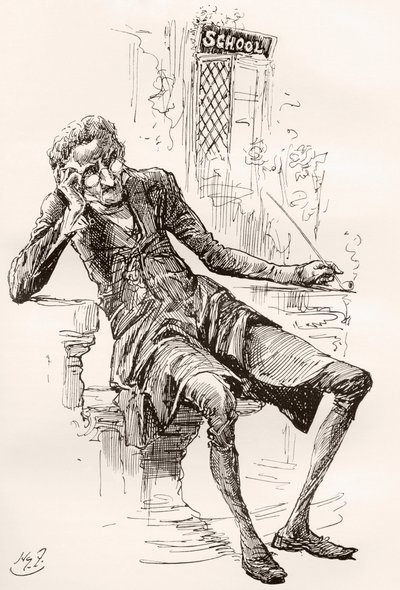 Illustration till Charles Dickens The Old Curiosity Shop av Harry Furniss