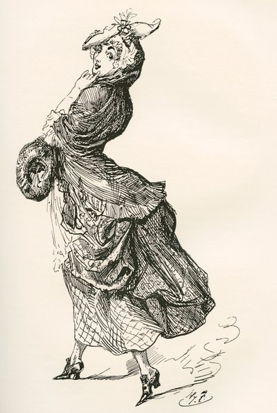 Illustration till Charles Dickens roman Barnaby Rudge av Harry Furniss