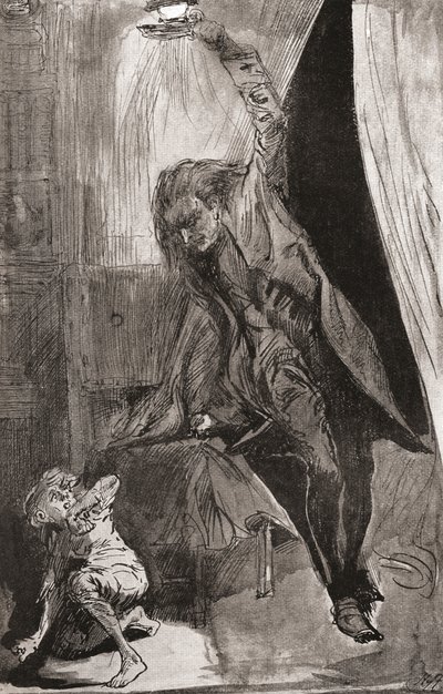 Illustration till Charles Dickens roman The Ghost