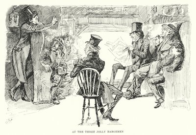 Illustration för stora förväntningar av Charles Dickens (litho) av Harry Furniss