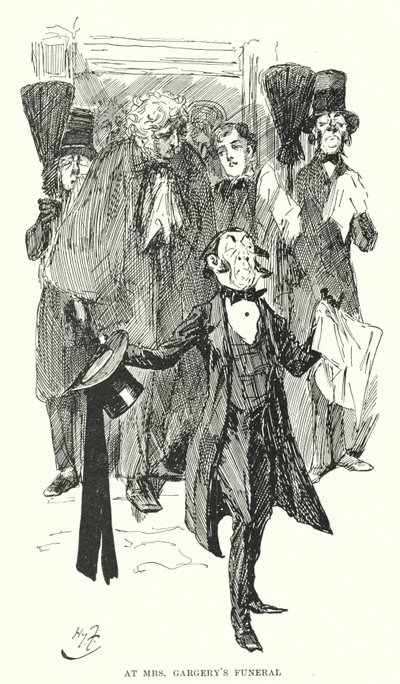 Illustration för stora förväntningar av Charles Dickens (litho) av Harry Furniss