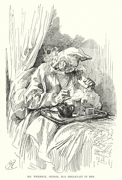 Illustration för stora förväntningar av Charles Dickens (litho) av Harry Furniss