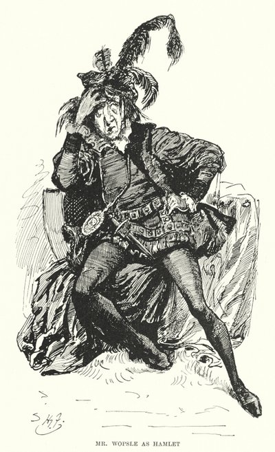 Illustration för stora förväntningar av Charles Dickens (litho) av Harry Furniss