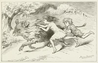 Illustration för Sylvie och Bruno av Lewis Carroll av Harry Furniss