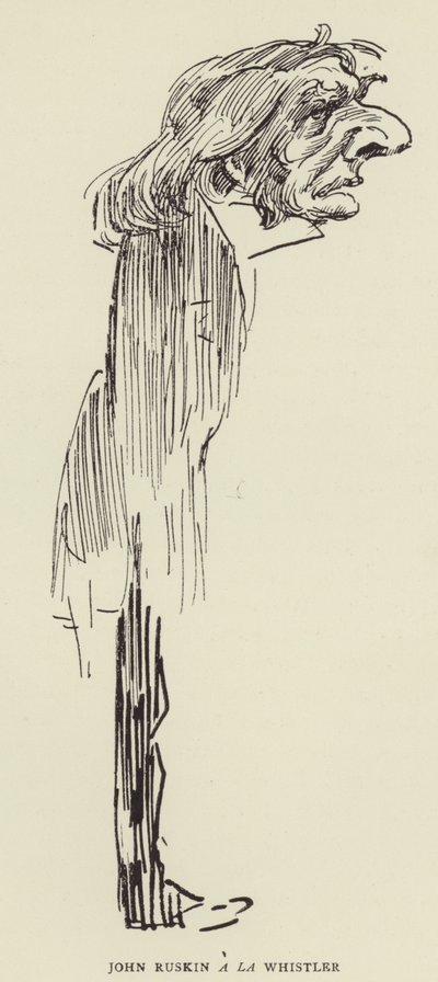 John Ruskin a la Whistler av Harry Furniss